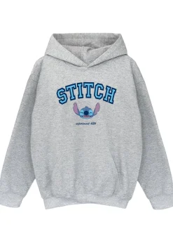 Disney Stitch Collegial Girls Heather Grey Printed Hoodie (3-13 yrs)