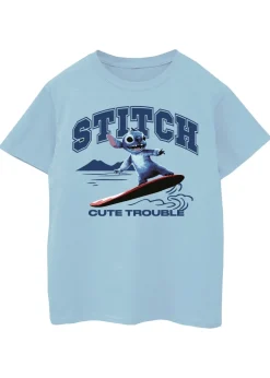 Disney Stitch Cute Trouble Kids Blue T Shirt (3-13 Years)