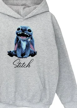 Disney Stitch Flower Kids Grey Hoodie (3-13 Years)
