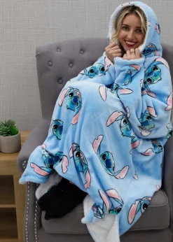Disney Stitch Hooded Wearable Snuggle Fleece
