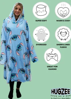 Disney Stitch Hooded Wearable Snuggle Fleece