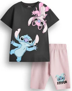 Disney Stitch Kids T-Shirt &  Shorts Set (5-14 Years)