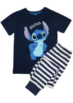Disney Stitch Pose Kids Navy Stripes Pyjamas (3-8 Years)