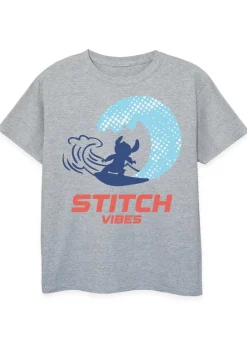 Disney Stitch Vibes Kids Grey T Shirt (3-13 Years)