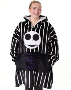 Disney The Nightmare Before Christmas Black Jack Skellington Blanket Hoodie