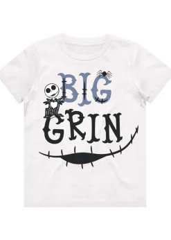 Disney White Kids Big Grin Cotton T-Shirt (3-12yrs)