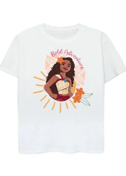 Disney White Moana Bold Adventure Kids T-Shirt (3-13 Years)