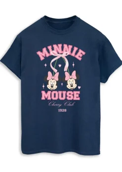 Disney Women Minnie Mouse Cherry Club Boyfriend Fit T-Shirt
