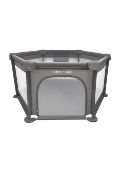 Dreambaby Grey Explore Fabric 6-Sided Playpen With Padded Frame