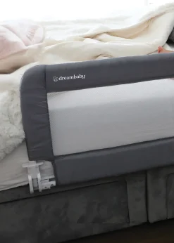 Dreambaby Grey Milan Deluxe Padded Bedrail
