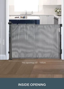 Dreambaby Grey Retractable Mesh Roller Gate