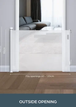 Dreambaby White Retractable Mesh Roller Gate
