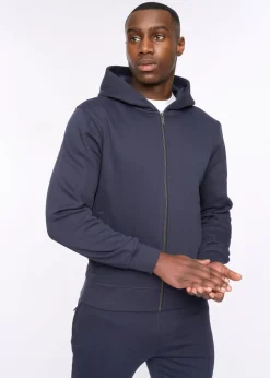 Duck & Cover Navy Chemtars Zip Thru Hoodie