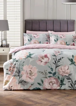 Duck Egg Blue Floral Duvet Set
