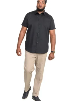Duke Black Aeron Easy-Iron Kingsize Short-Sleeved Shirt