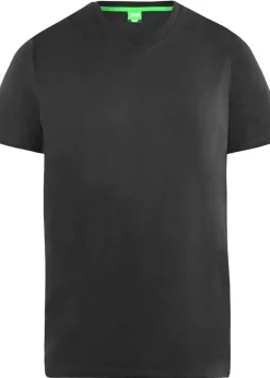 Duke Black Fenton Kingsize T-Shirt (Pack of 2)