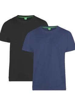 Duke Black Fenton Kingsize T-Shirt (Pack of 2)