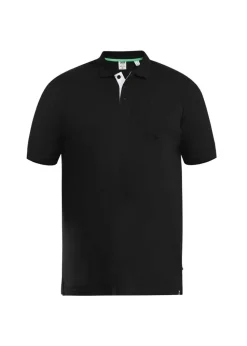 Duke Black Grant Pique Kingsize Polo Shirt