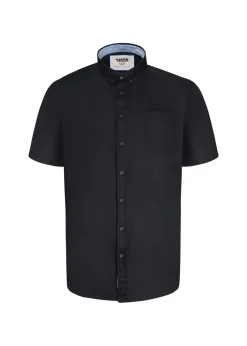 Duke Black James Oxford Kingsize Short-Sleeved Shirt