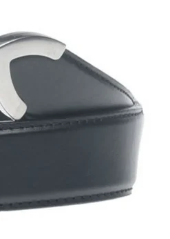 Duke Black Joseph Bonded Leather Metal Tip Waist Belt