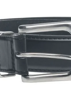 Duke Black Joseph Bonded Leather Metal Tip Waist Belt