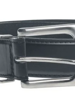 Duke Black Joseph Bonded Leather Metal Tip Waist Belt