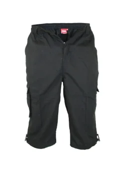 Duke Black Mason Kingsize Cargo Shorts