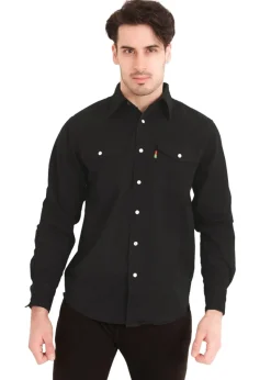 Duke Black Western Denim Shirt
