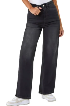 Dusk Charcoal Dusk Denim Wide Leg Stretch Jeans