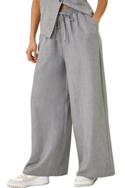Dusk Grey Dusk Elasticated Waist Wide Leg Trouser