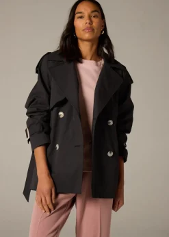 Et Vous Black Short Trench Coat