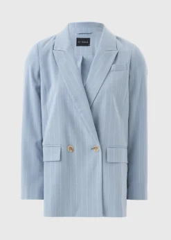 Et Vous Blue Pinstripe Blazer