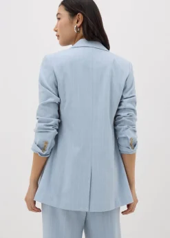 Et Vous Blue Pinstripe Blazer