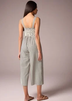 Et Vous Monochrome Stripe Textured Jumpsuit
