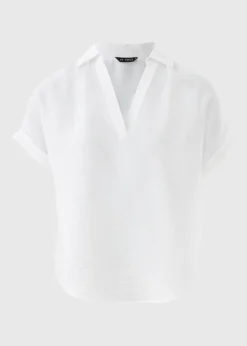 Et Vous White Popover Blouse