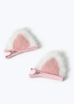 Fitzy Fluffy Bunny Ear Hair Clips