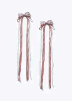 Flitzy Pink Ribbon Hair Bows