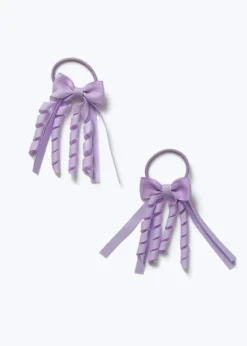 Flitzy Purple Bow Hair Bobbles