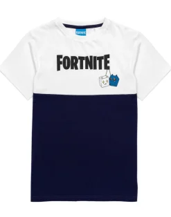 Fortnite Kids Colour Block Logo White T-Shirt (11-16 Yrs)