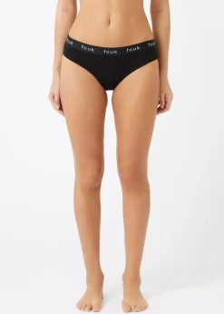 French Connection Black 7 Pack Cotton Ladies Briefs