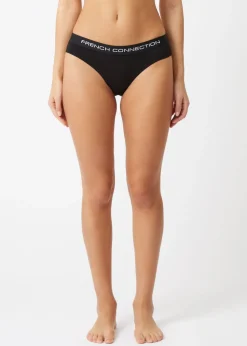French Connection Black 5 Pack Cotton French Connection Ladies Briefs