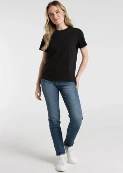 French Connection Black 3-Pack Cotton Crew Neck Logo Short Sleeve T-Shirts