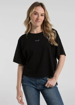 French Connection Black 2-Pack Cotton Printed Short Sleeve T-Shirts