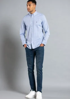 French Connection Blue Cotton Long Sleeve Oxford Shirt