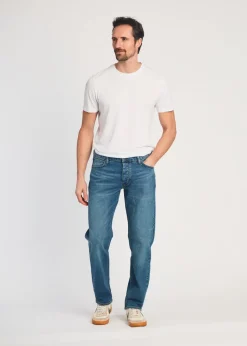 French Connection Blue Cotton Slim Fit Stretch Jeans
