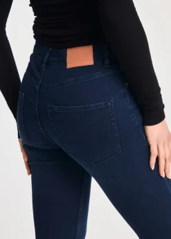 French Connection Blue Cotton Blend Stretch High Rise Skinny Denim Jeans