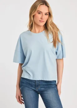 French Connection Blue Cotton Crew Neck Boxy Fit T-Shirts 2 Pack