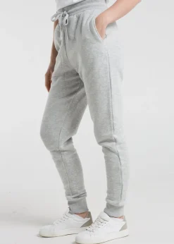 French Connection Light Grey Cotton Blend Slim-fit Drawstring Joggers