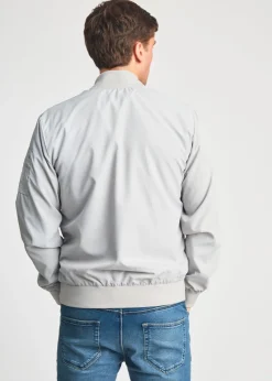 French Connection Light Grey MA1 Technical Bomber Jacket