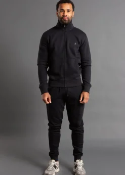 French Connection Navy Cotton Blend Funnel Neck Zip Jumper